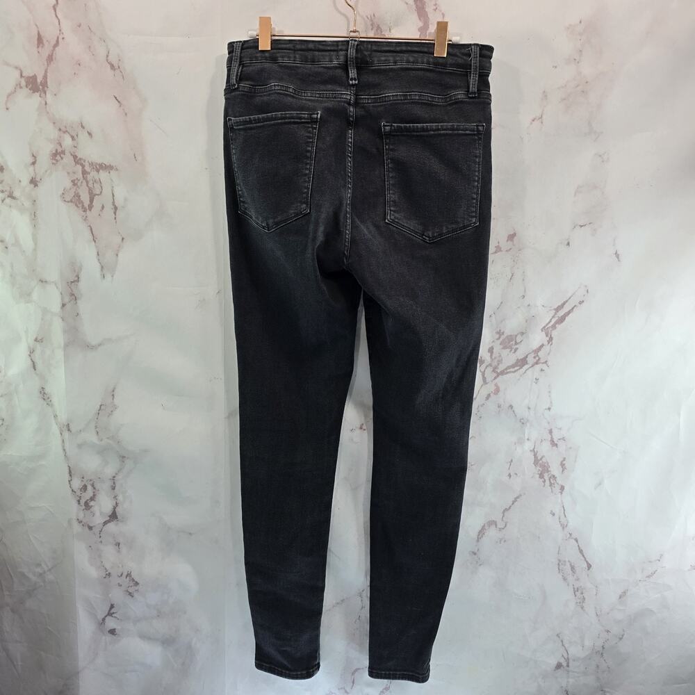 Frame Jeans Womens 2 26 Black Jeans Denim High Rise Le One Skinny Kastle Crop